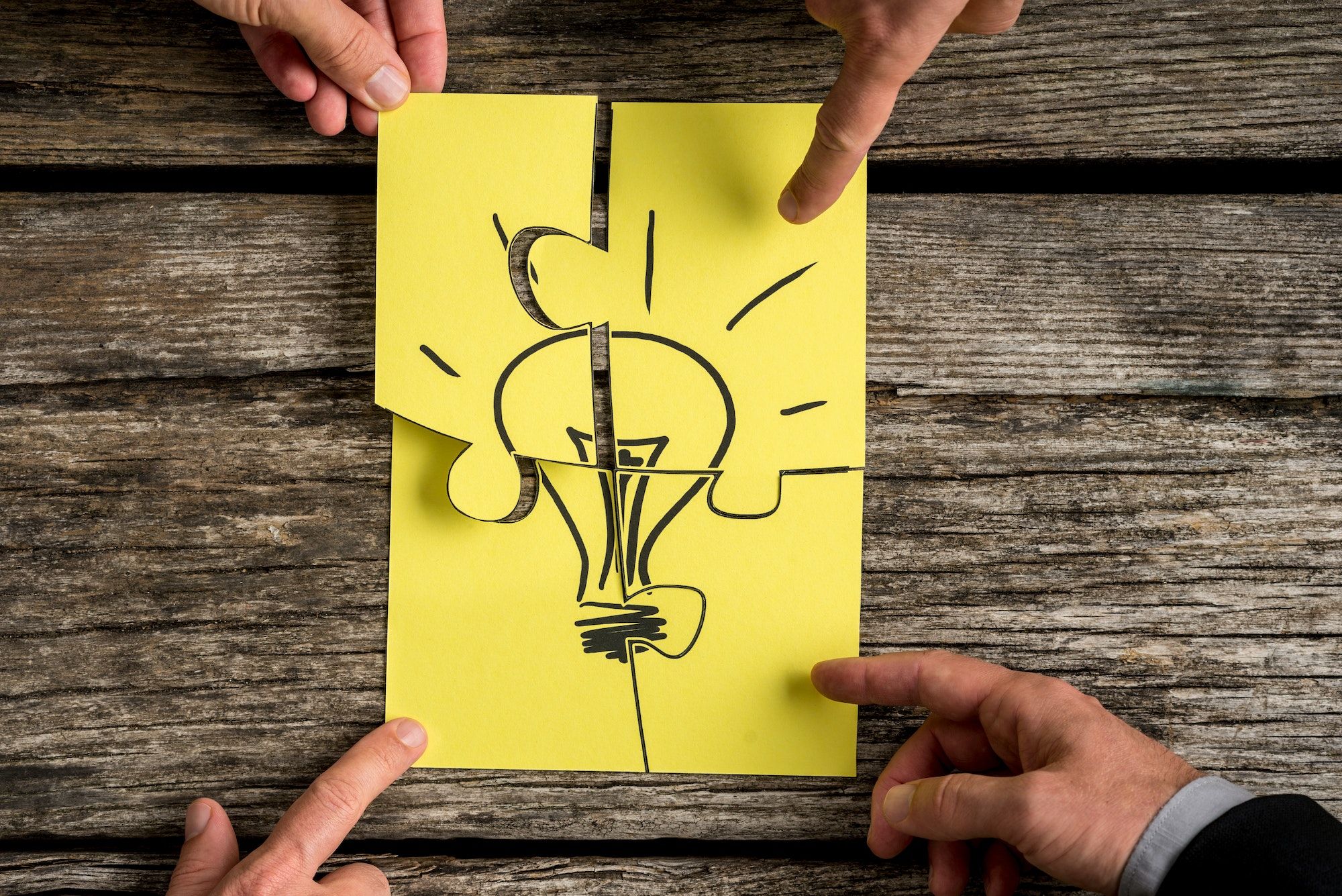 Image of a light bulb conceptual of brainstorming or teamwork